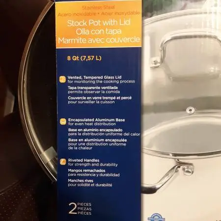 Oster Adenmore 8-Quart Stainless Steel Stockpot with Lid