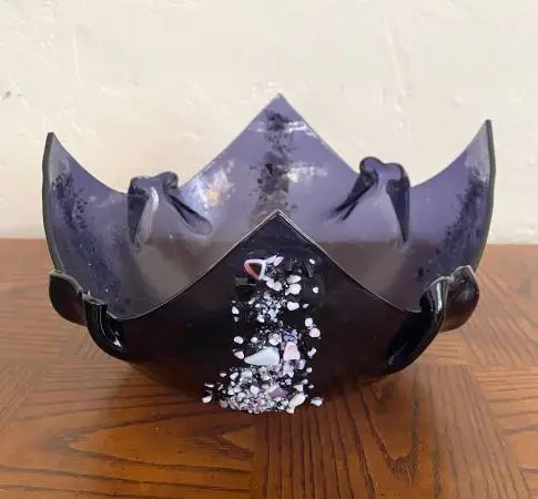Deep Amethyst Art Glass Bowl