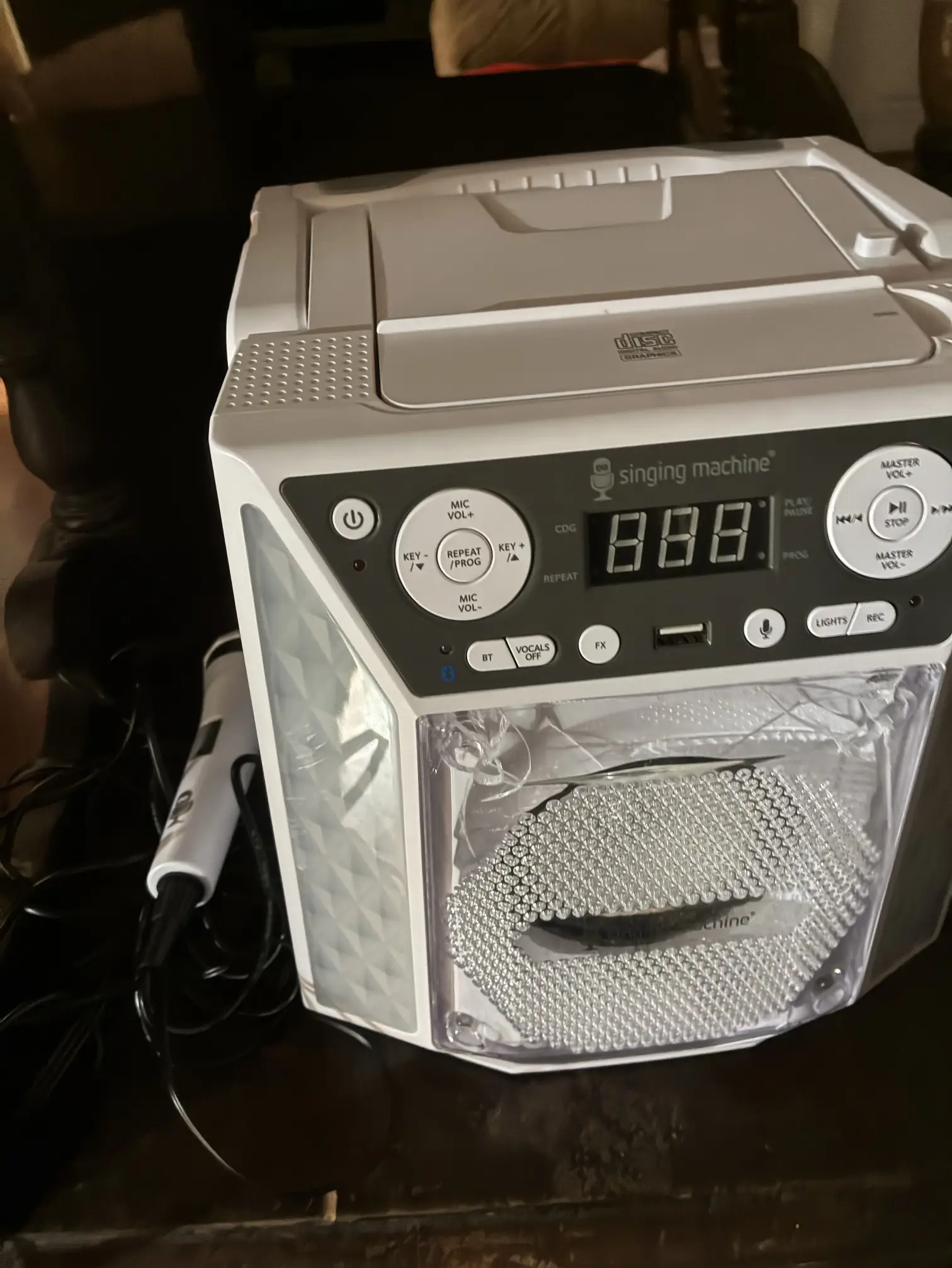singing karaoke machine