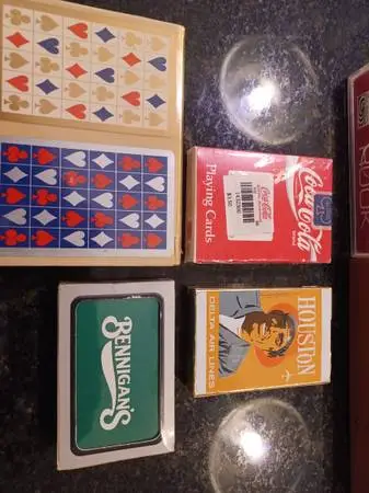 brand new poker chips and playing cards