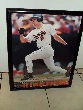 CAL RIPKEN Jr. Baseball Sports Legend Framed Poster Vintage 1990s