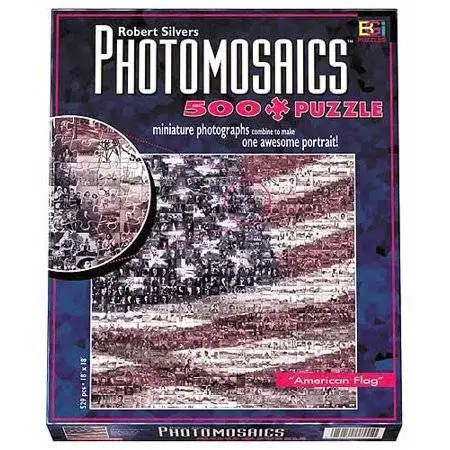 BGI Puzzles American Flag Photomosaic 500 Piece Puzzle