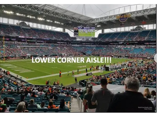 2 TICKETS DOLPHINS 2026 FOOTBALL SEASON - LOWER CORNER AISLE!