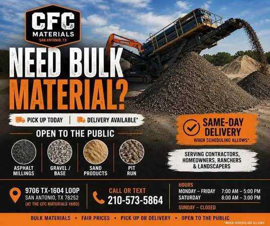Bulk Materials – Gravel, Base, Sand, Millings & More