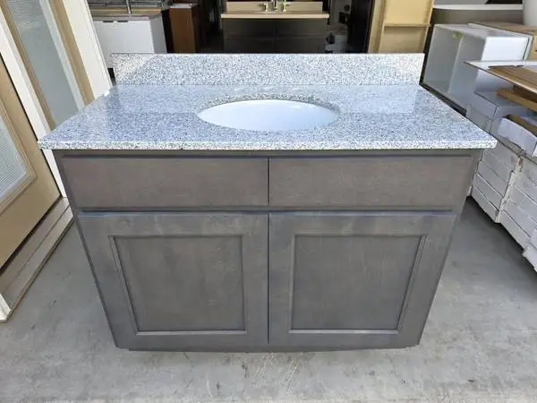 42 BATHROOM VANITY Signature Greyson Wooden Cabinet w/ Granite Top
