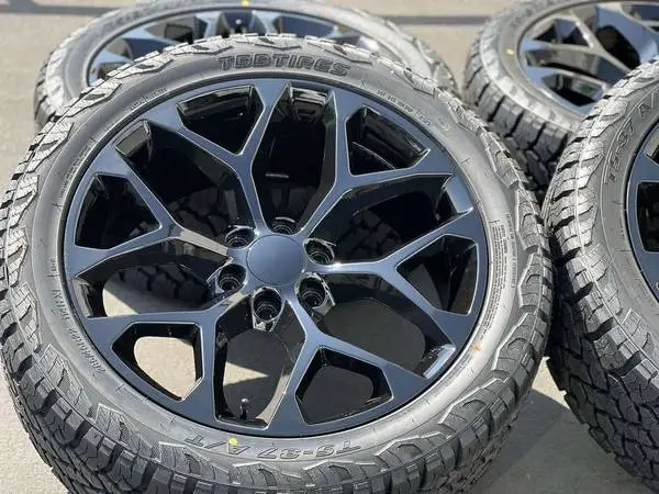 New wheels A/T tires Chevy Tahoe Silverado GMC Sierra Yukon 22” rims