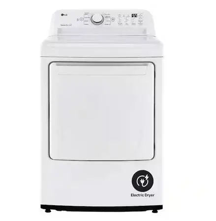 LG 7.3 Cu. Ft. Vented Electric Dryer in White - Sensor Dry Retail $999