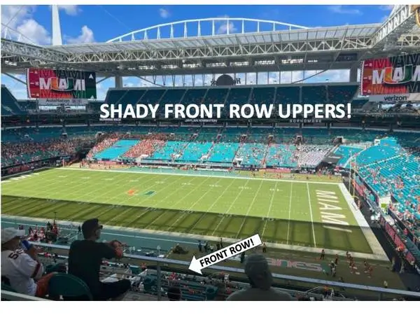 2 TIX MIAMI HURRICANES 2026 FOOTBALL SEASON - SHADY FRONT ROW UPPERS!