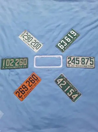 1926 - 1933 Wash. state Specialized lic. plate HOLDERS