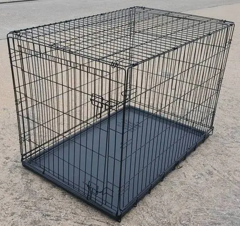 Large folding wire dog cage, 42