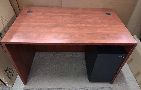 *New Cherry 48w x 30d Office Desk w/ 3 Drawer File MSRP$720