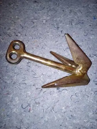 Small 4 Pronged Brass Boat Anchor