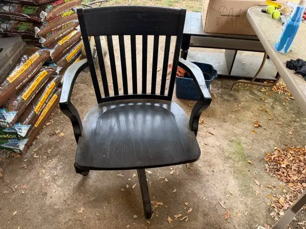 Solid Wood Desk Student Chair Black