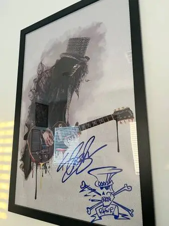 Slash framed poster