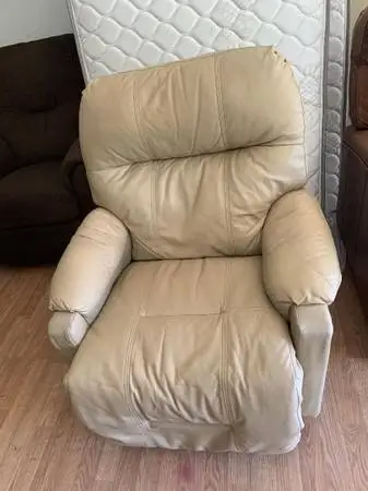 Leather Recliner in Excellent Condition-Swivels & Rocks Too