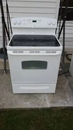 G E glass top stove
