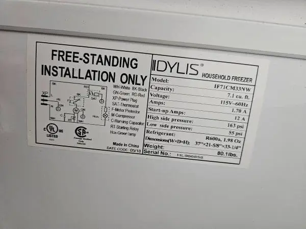 7 cu. Ft Chest Freezer