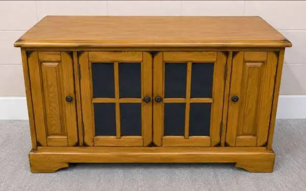 New Classic Home Furnishings Solid Wood Storage Cabinet / Media Console – Hidd