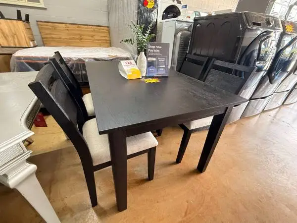 New Black Dining Table 5 Piece