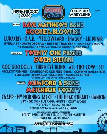 2× Oceans Calling 3-day GA Tickets for Sep 25-27