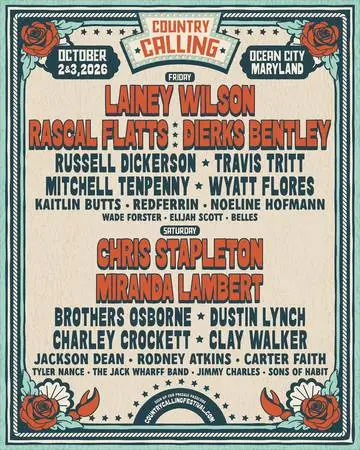country calling tickets