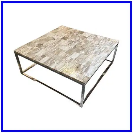 Petrified Wood Tile Coffee Table