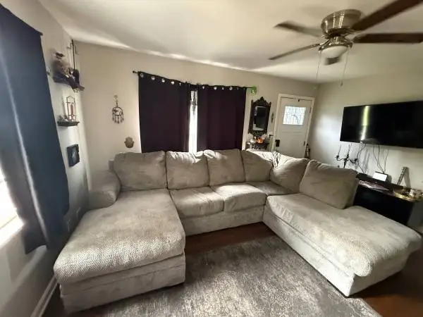 Grey NFM Ashley Casselbury U-shaped Sectional with Ottoman