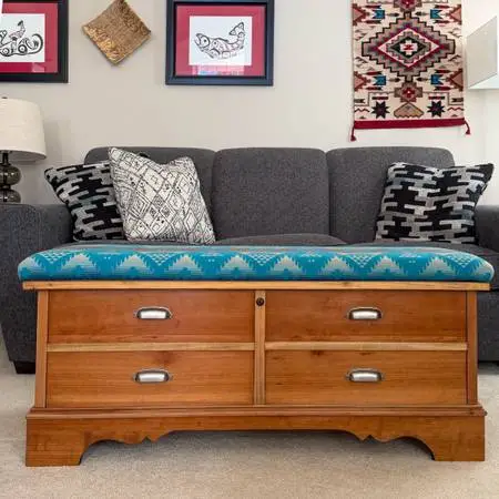 Vintage 1962 Lane Cedar Chest • Genuine Pendleton Upholstery