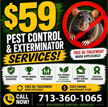 $59 Pest Control And Exterminator Services