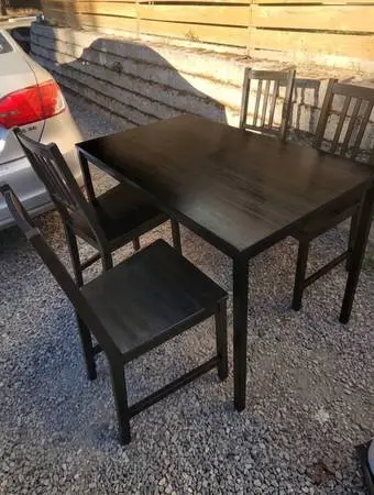 IKEA SANDSBERG Table and/or 4/6 STEFAN Chairs Black-Brown Dining Set