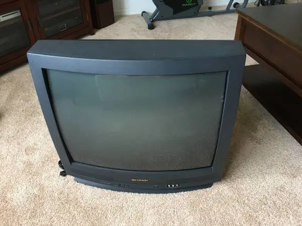 Sharp 27N-S100 27 CRT TV Retro Gaming w/RCA Inputs Works Great