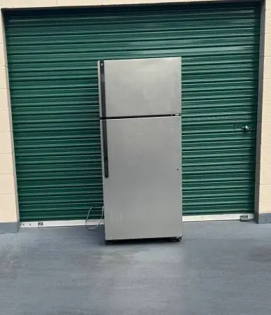 GE refrigerator with freezer stainless look (free local delivery)