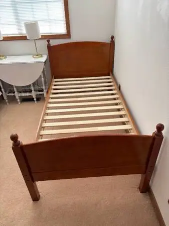 Beautiful cherry bed, twin, new