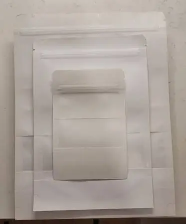 150+ White Resealable Stand Up Vacuum Seal Pouch Bags with Clear Window