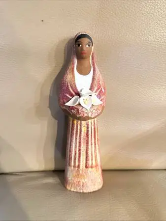 Southwest Mexican Ceramic Dolls Decanter Vase