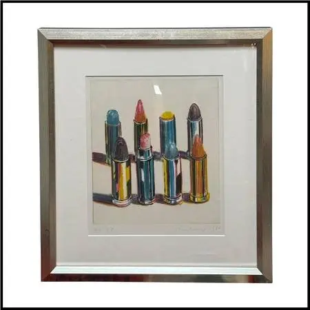 Wayne Thiebaud Lipsticks Print, Signed