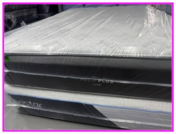 QUEEN SIZE HELIX PLUS LUXE MATTRESS & BOX SPRING BED SET