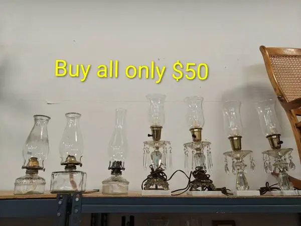Vintage Electric and Oil Lamps