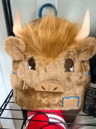 Highland cow loungefly backpack