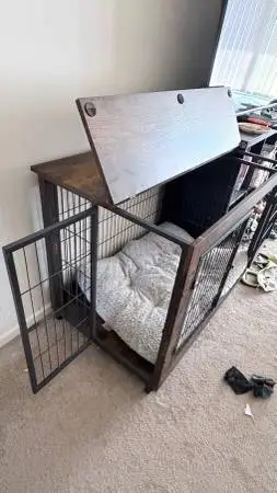 Dog Crate Decorative Furniture Style Dog Kennel Wooden Dog Crate End T