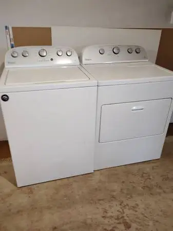 Whirlpool washer and electric dryer set delivery and installation is free