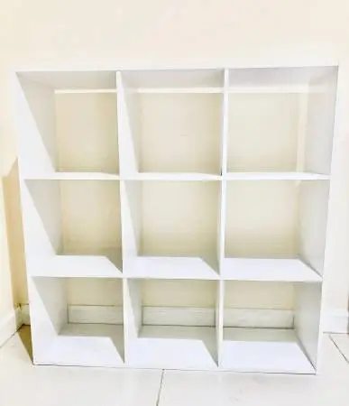 3 x 3 White Ikea Shelf Cubby