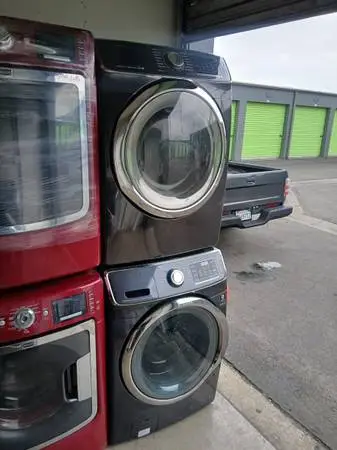 Samsung steam front load washer and gas dryer set