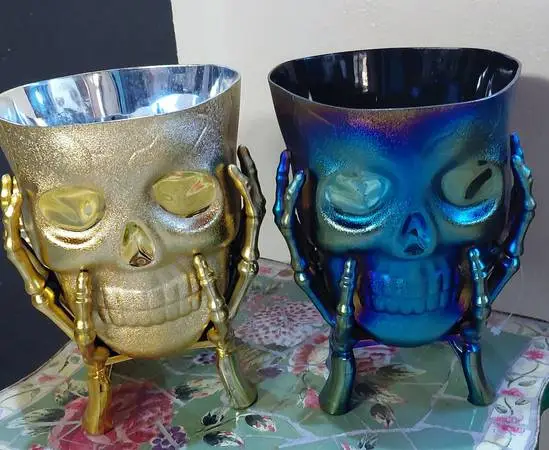 Pair of Plastic Skull Bowls -$5.00 Each