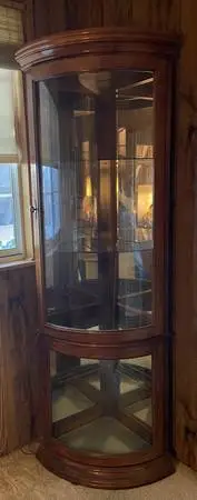 Curved Corner Display Cabinet
