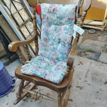 Rocking chair, very sturdy and heavy, real wood, $15