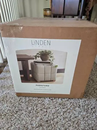 New Gray Ottoman