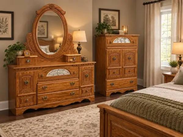 ✨ Elegant Antique-Style Bedroom Dresser Set ✨