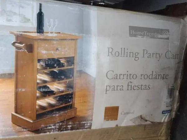 Rolling Cart w/pivoting Top + Wine 🥂 Rack