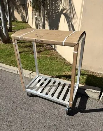 NEW 36 All Welded Aluminum 2 Shelf Cart on Wheels New Age Industrial